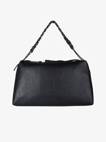 JOHN RICHMOND borsa a mano donna leten con finitura luminosa nero