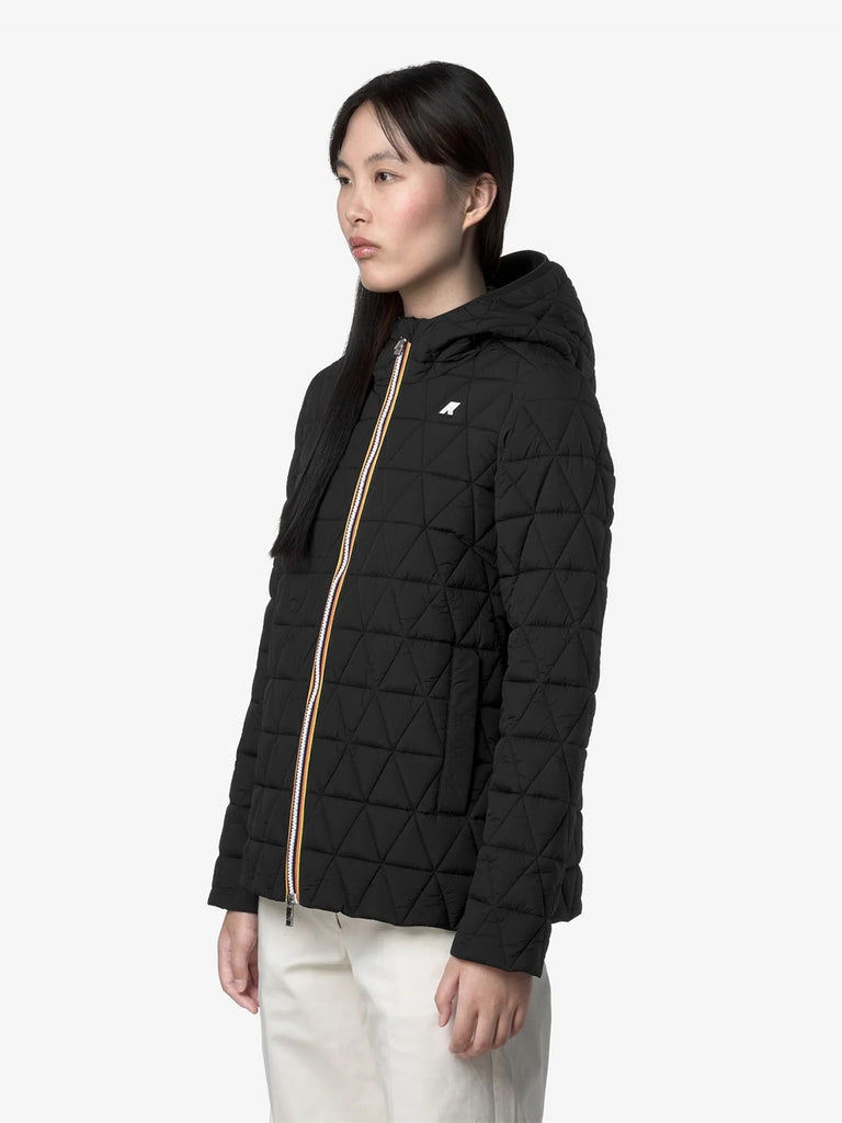 K-WAY giubbotto madlaine diamond quilted warm donna nero