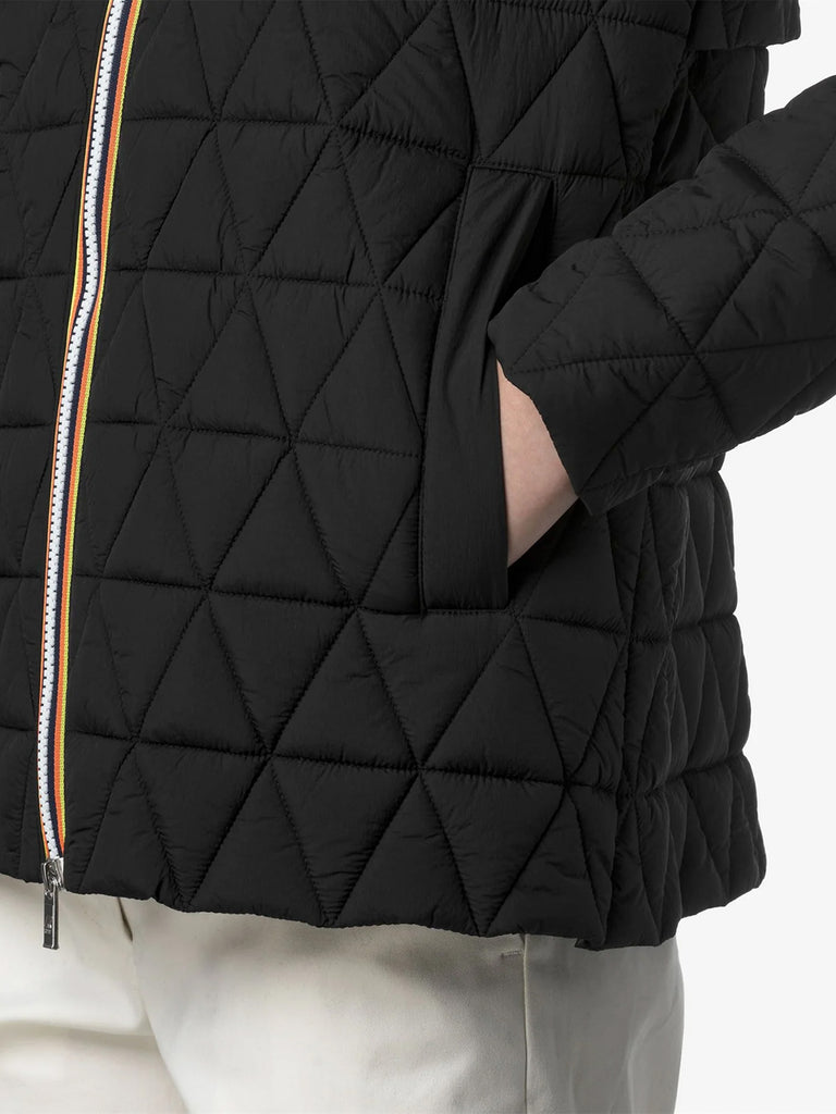 K-WAY giubbotto madlaine diamond quilted warm donna nero