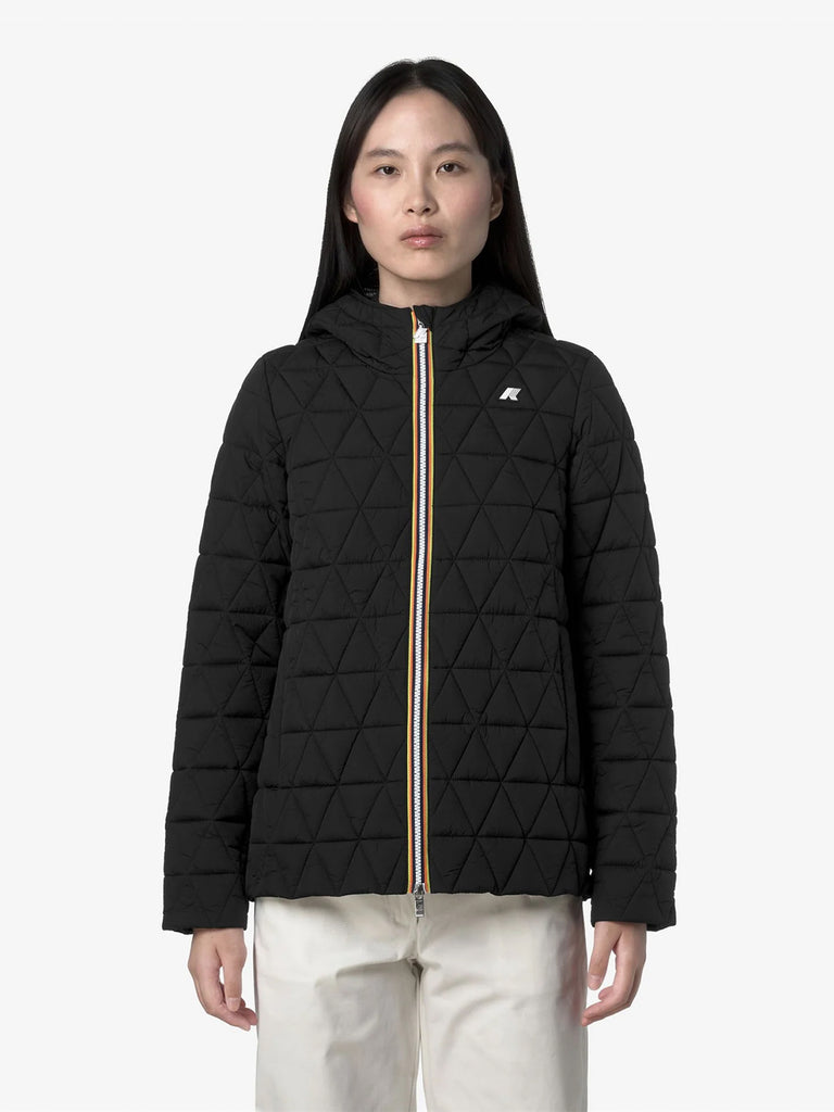K-WAY giubbotto madlaine diamond quilted warm donna nero