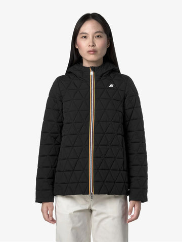 K-WAY giubbotto madlaine diamond quilted warm donna nero