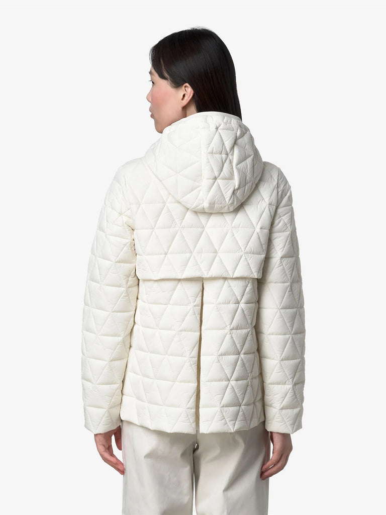 K-WAY giubbotto madlaine diamond quilted warm donna bianco