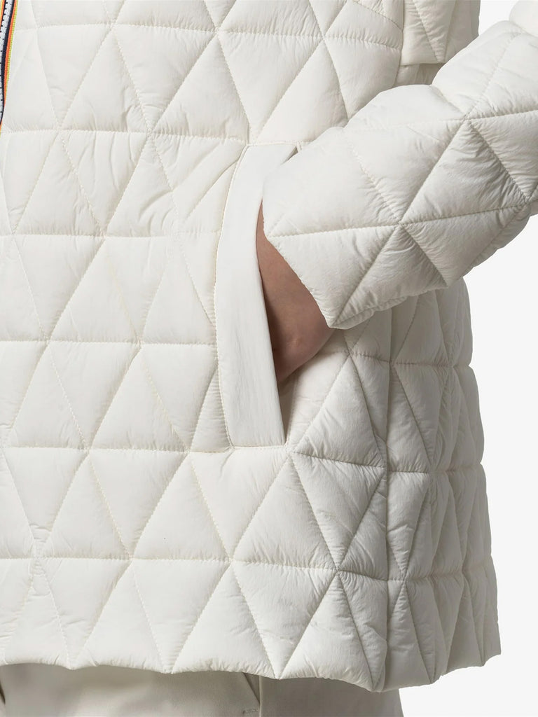 K-WAY giubbotto madlaine diamond quilted warm donna bianco