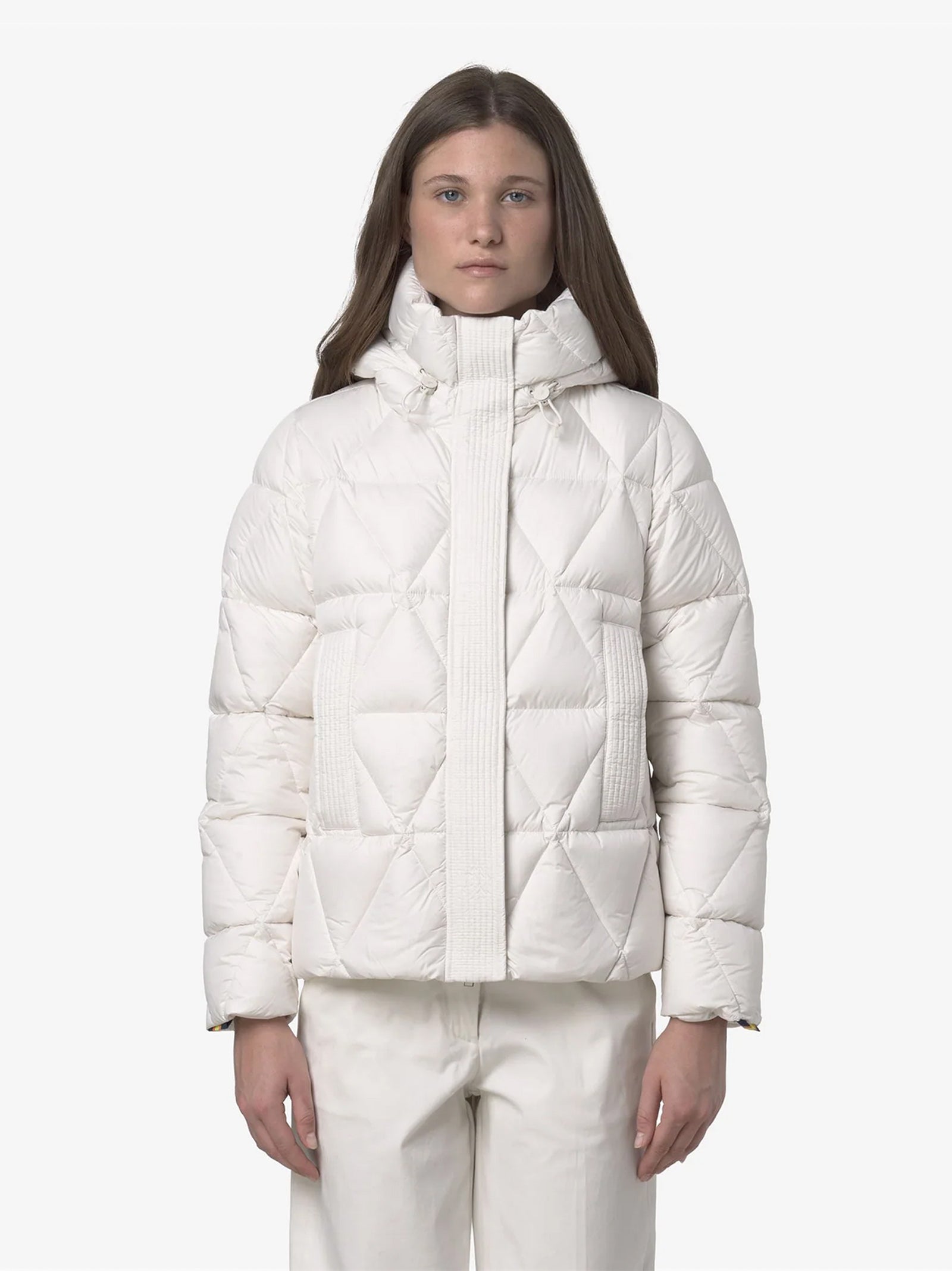 K-WAY women's lethille thermo microfiber jacket white