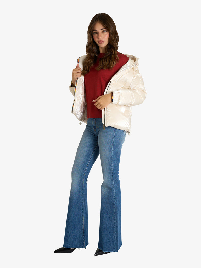 K-WAY giubbotto lethille thermo pearly donna bianco