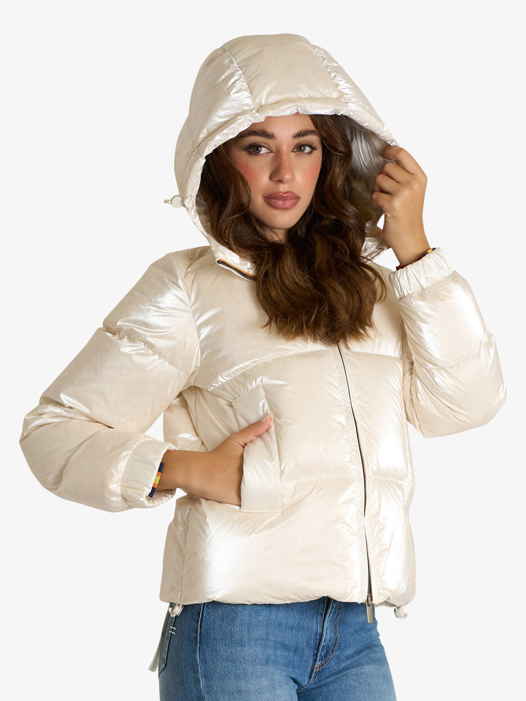K-WAY giubbotto lethille thermo pearly donna bianco