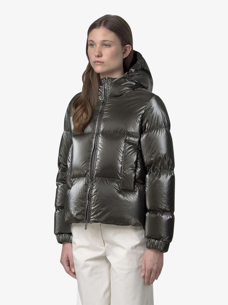 K-WAY giubbotto lethille thermo pearly donna nero