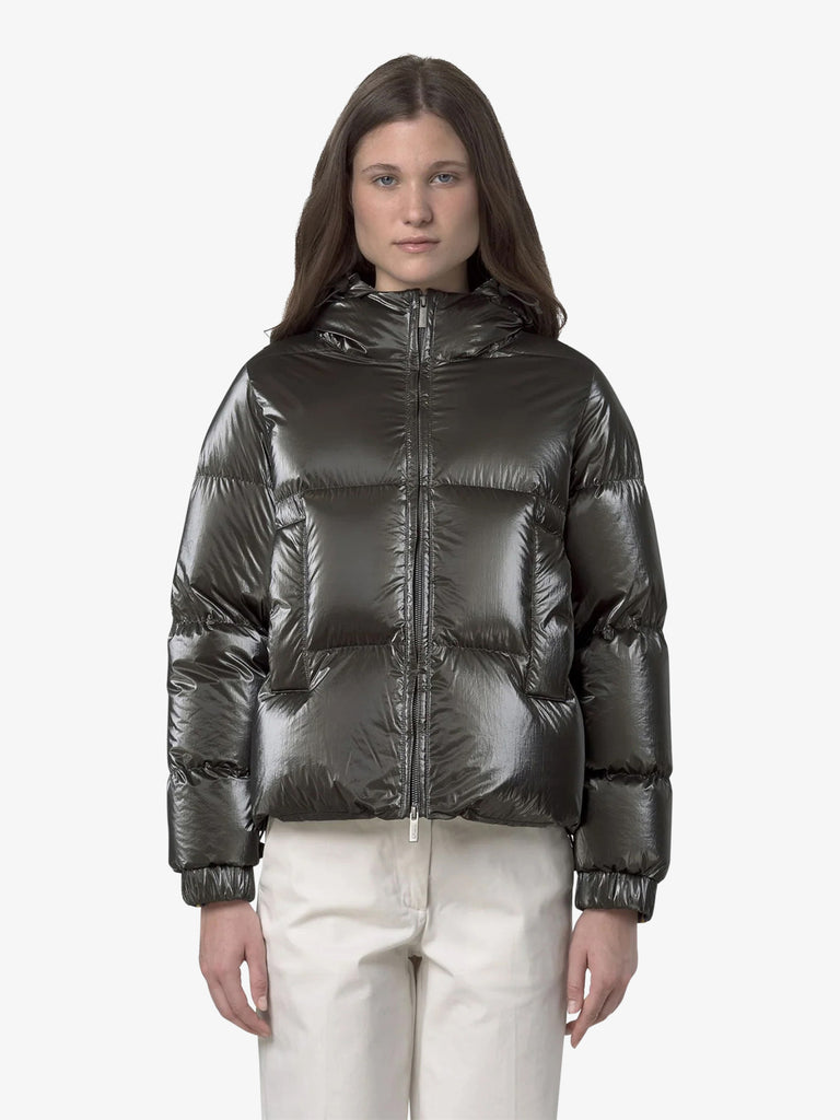 K-WAY giubbotto lethille thermo pearly donna nero