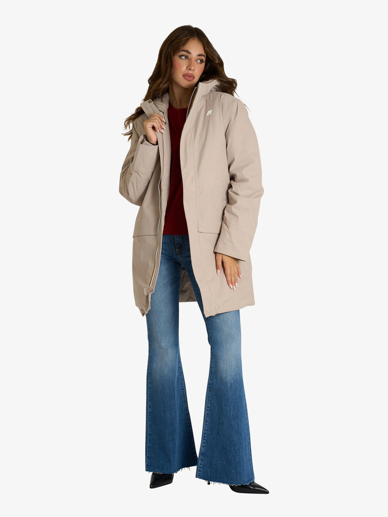 K-WAY giubbotto jarno twill marmotta donna beige