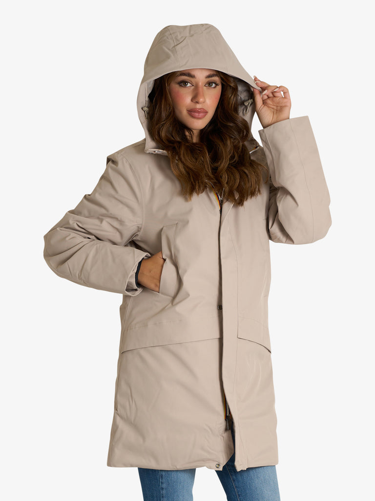 K-WAY giubbotto jarno twill marmotta donna beige