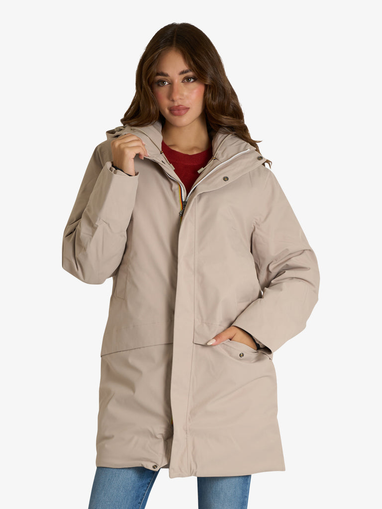 K-WAY giubbotto jarno twill marmotta donna beige