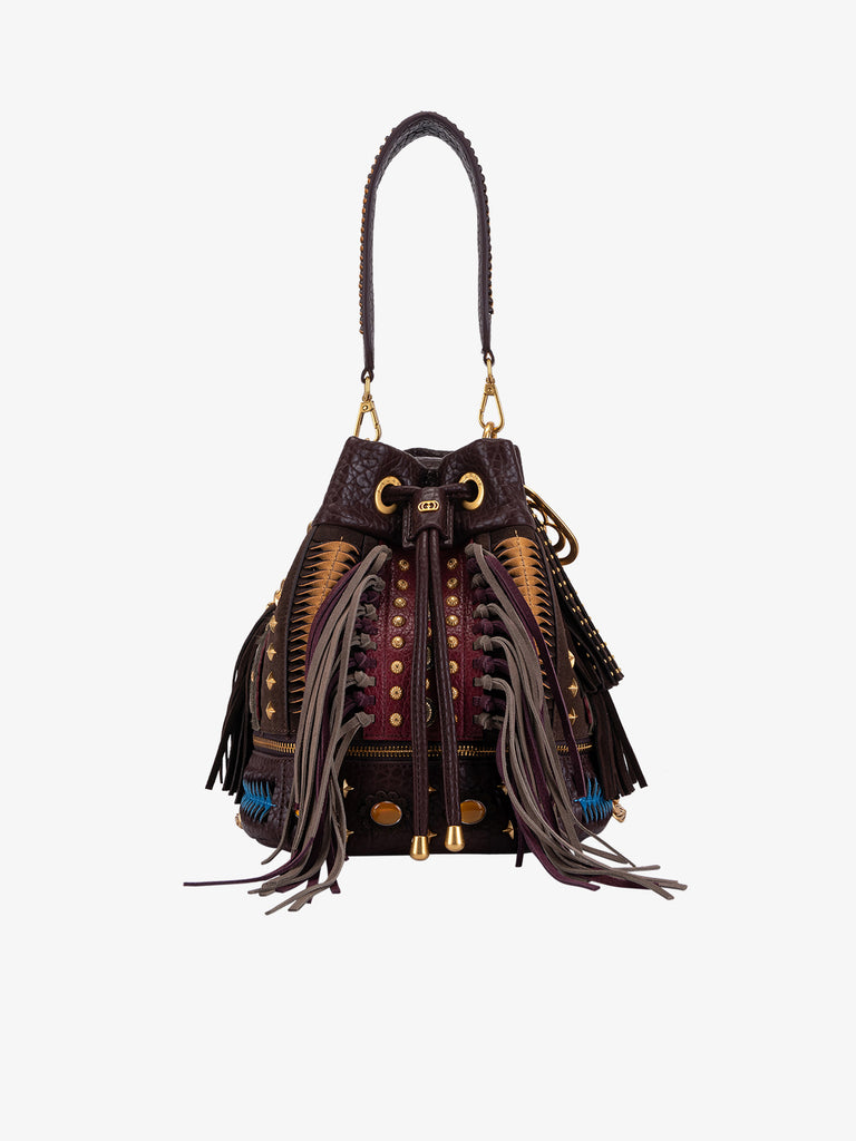 LA CARRIE borsa a spalla donna jungle marrone