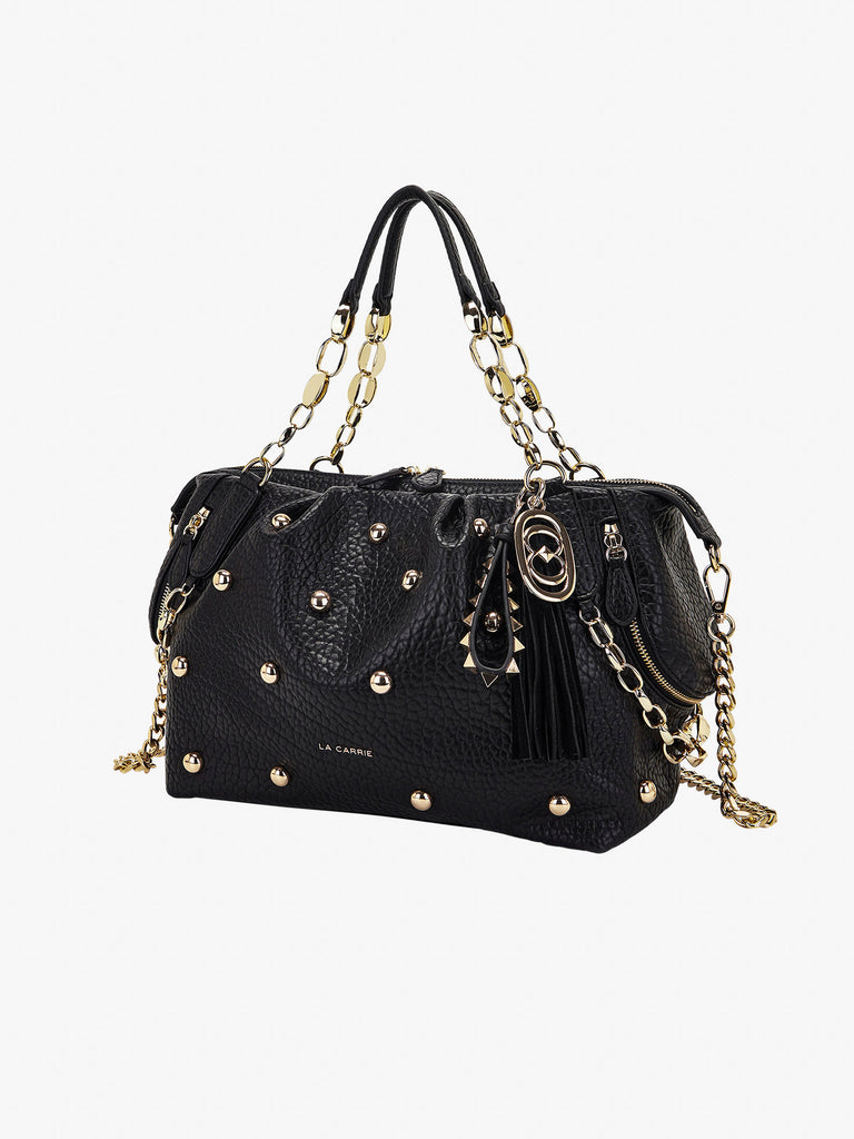 LA CARRIE borsa a spalla donna navajo shopper nero