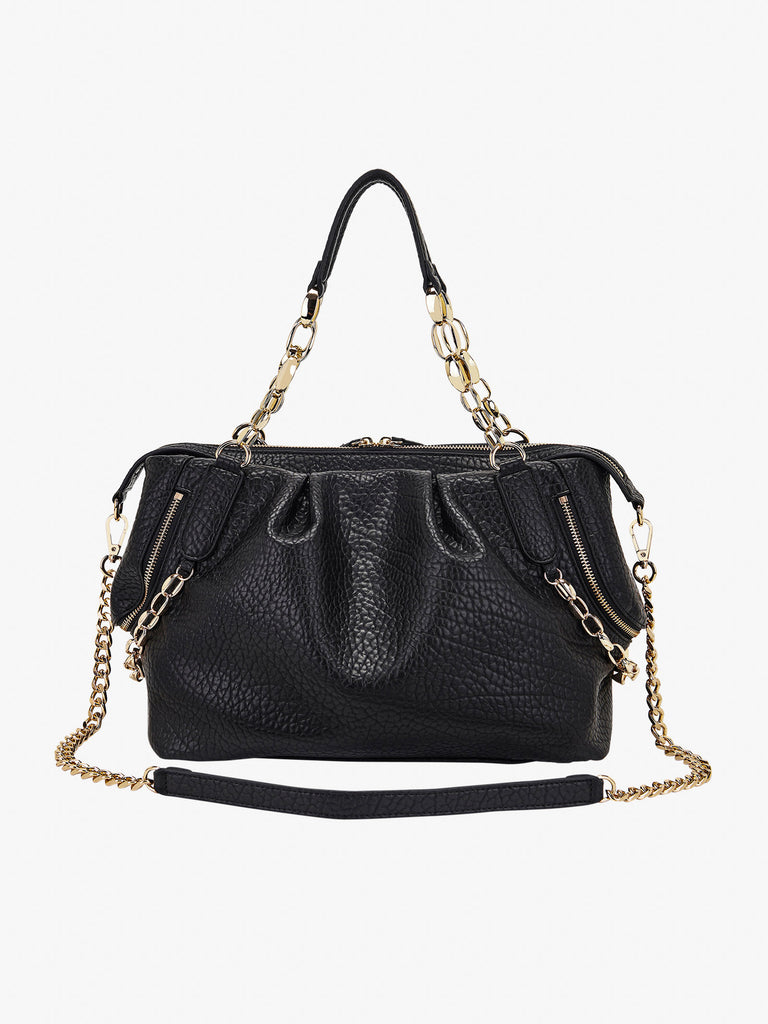 LA CARRIE borsa a spalla donna navajo shopper nero