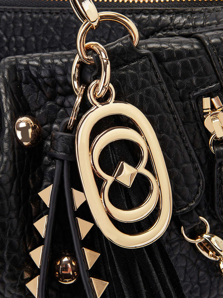 LA CARRIE borsa a spalla donna navajo shopper nero