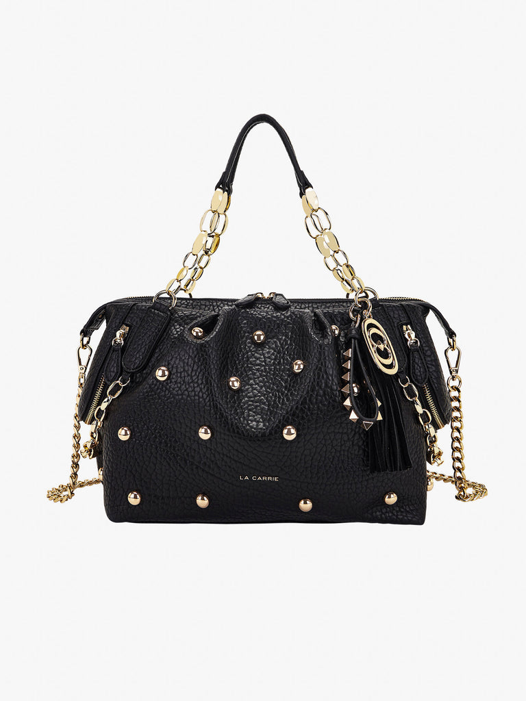 LA CARRIE borsa a spalla donna navajo shopper nero