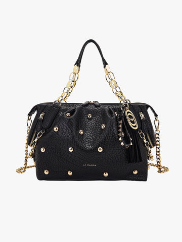 LA CARRIE borsa a spalla donna navajo shopper nero