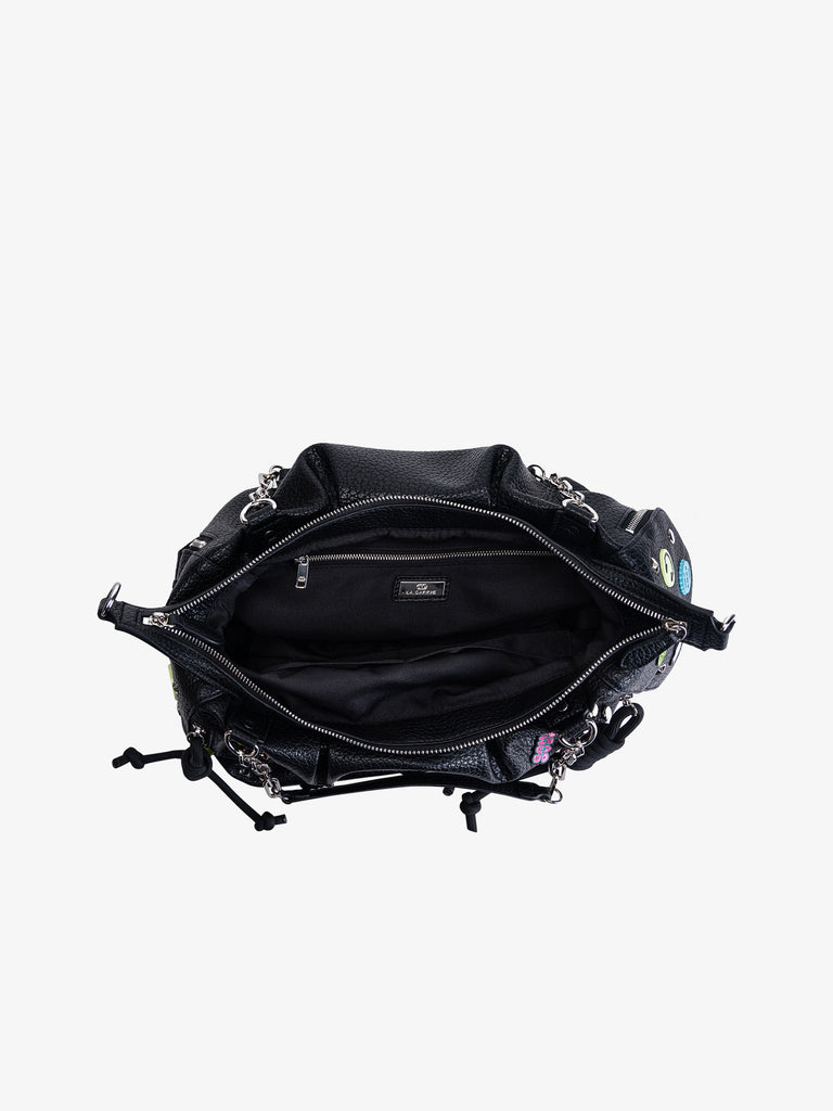 LA CARRIE borsa a spalla donna smiles nero