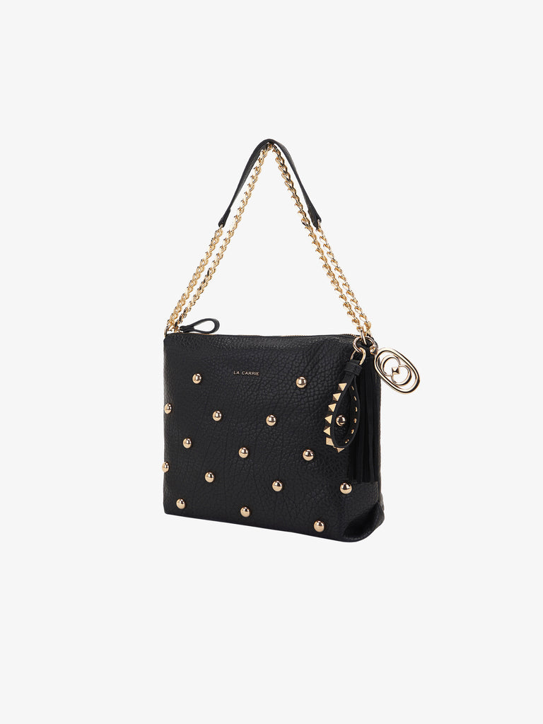 LA CARRIE borsa a spalla donna navajo zip nero