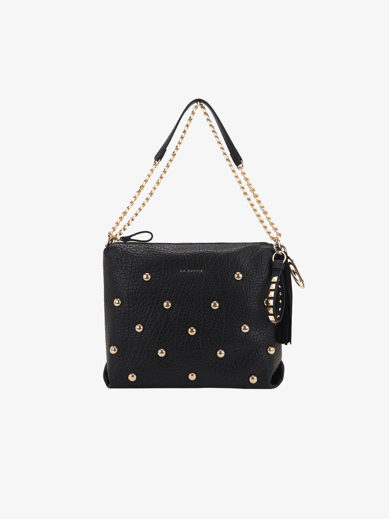 LA CARRIE borsa a spalla donna navajo zip nero