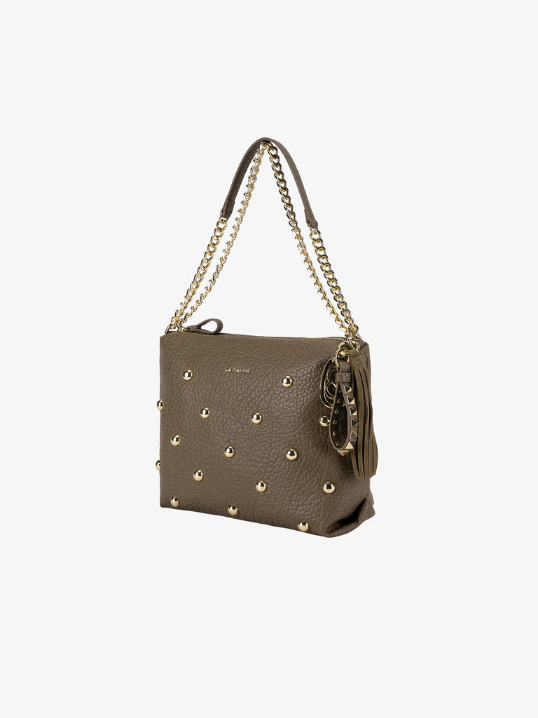LA CARRIE borsa a spalla donna navajo zip marrone