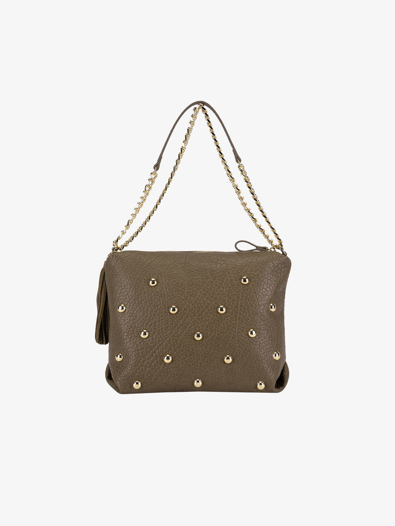 LA CARRIE borsa a spalla donna navajo zip marrone