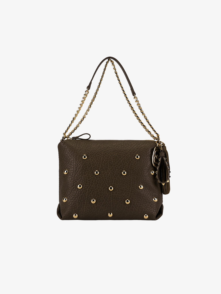 LA CARRIE borsa a spalla donna navajo zip marrone
