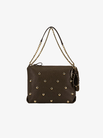 LA CARRIE borsa a spalla donna navajo zip marrone