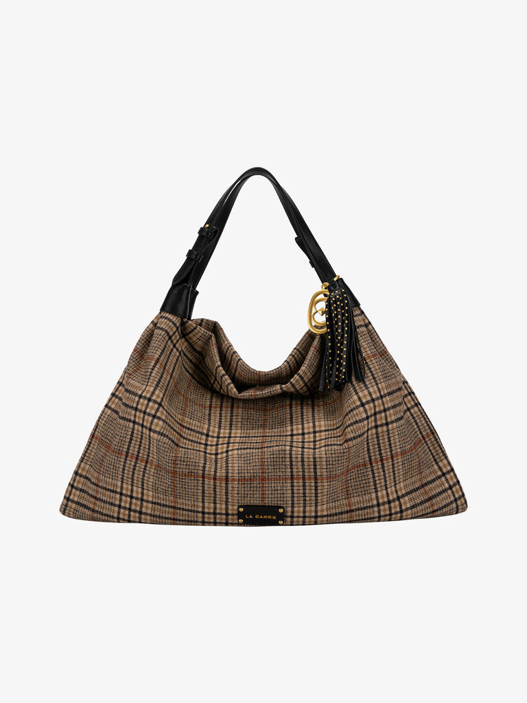 LA CARRIE borsa a spalla donna scottish soft beige