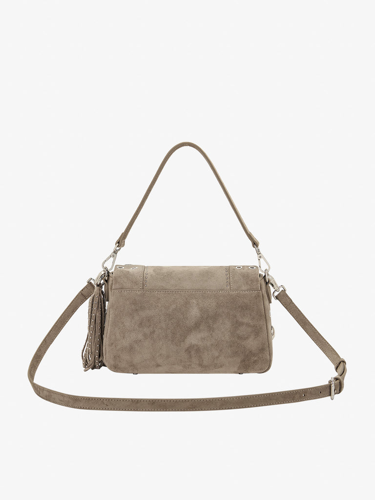 LA CARRIE borsa a spalla donna ethnic stephy suede marrone