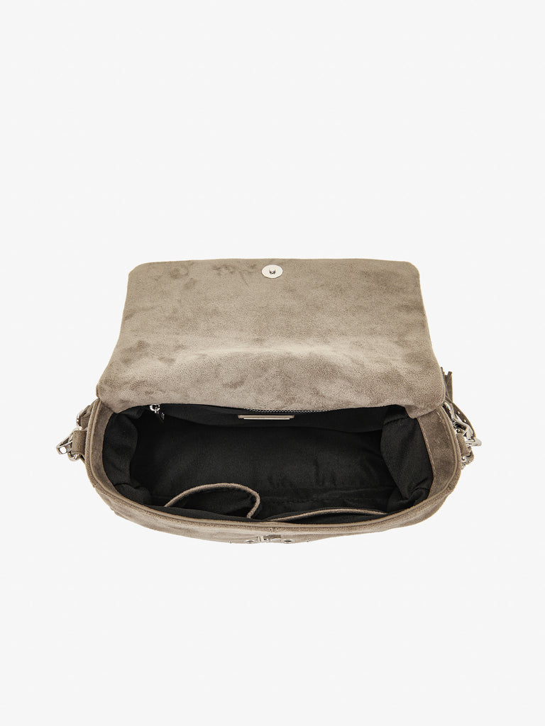 LA CARRIE borsa a spalla donna ethnic stephy suede marrone