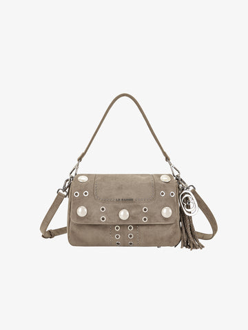 LA CARRIE borsa a spalla donna ethnic stephy suede marrone
