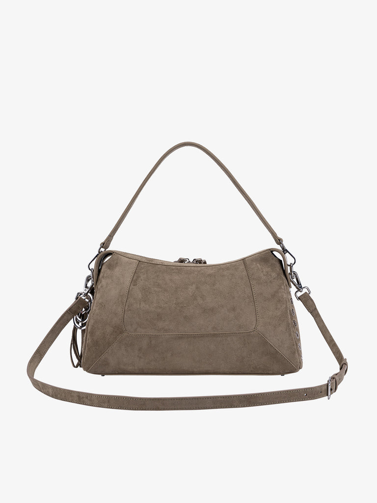 LA CARRIE borsa a spalla donna ethic medium suede verde