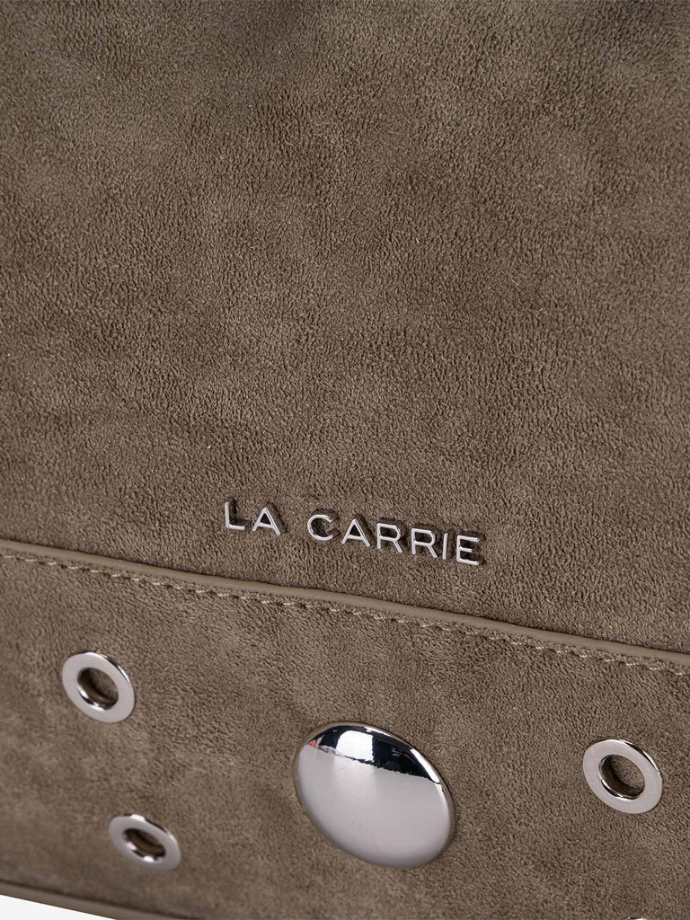LA CARRIE borsa a spalla donna ethic medium suede verde