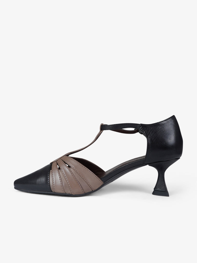 LA VITRINA décolleté donna taormina 50 pelle nero