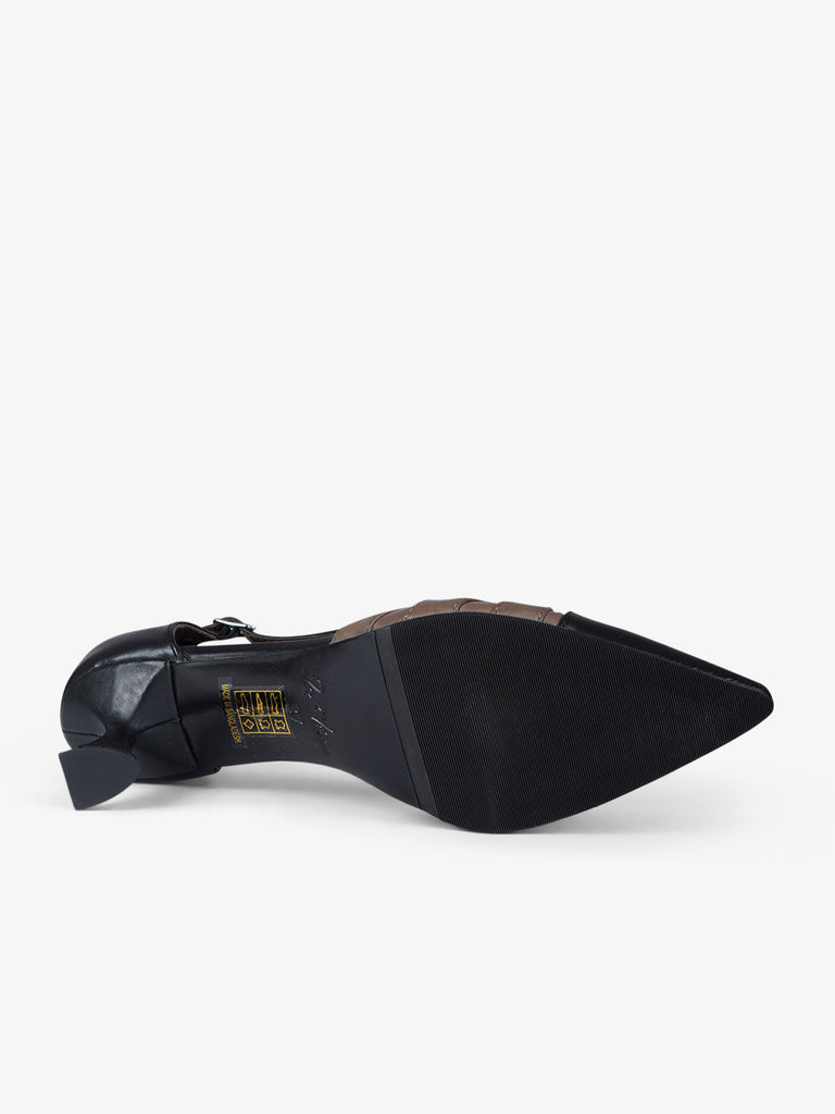 LA VITRINA décolleté donna taormina 50 pelle nero