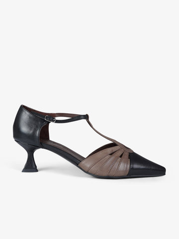 LA VITRINA décolleté donna taormina 50 pelle nero
