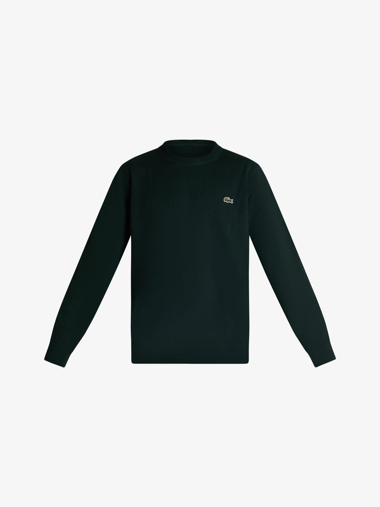 LACOSTE maglia pullover in misto lana uomo verde
