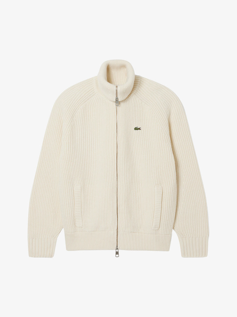 LACOSTE maglia a maniche lunghe con collo alto uomo panna