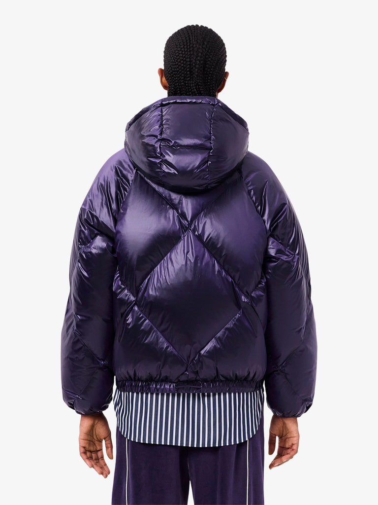 LACOSTE giubbotto oversize impermeabile donna viola