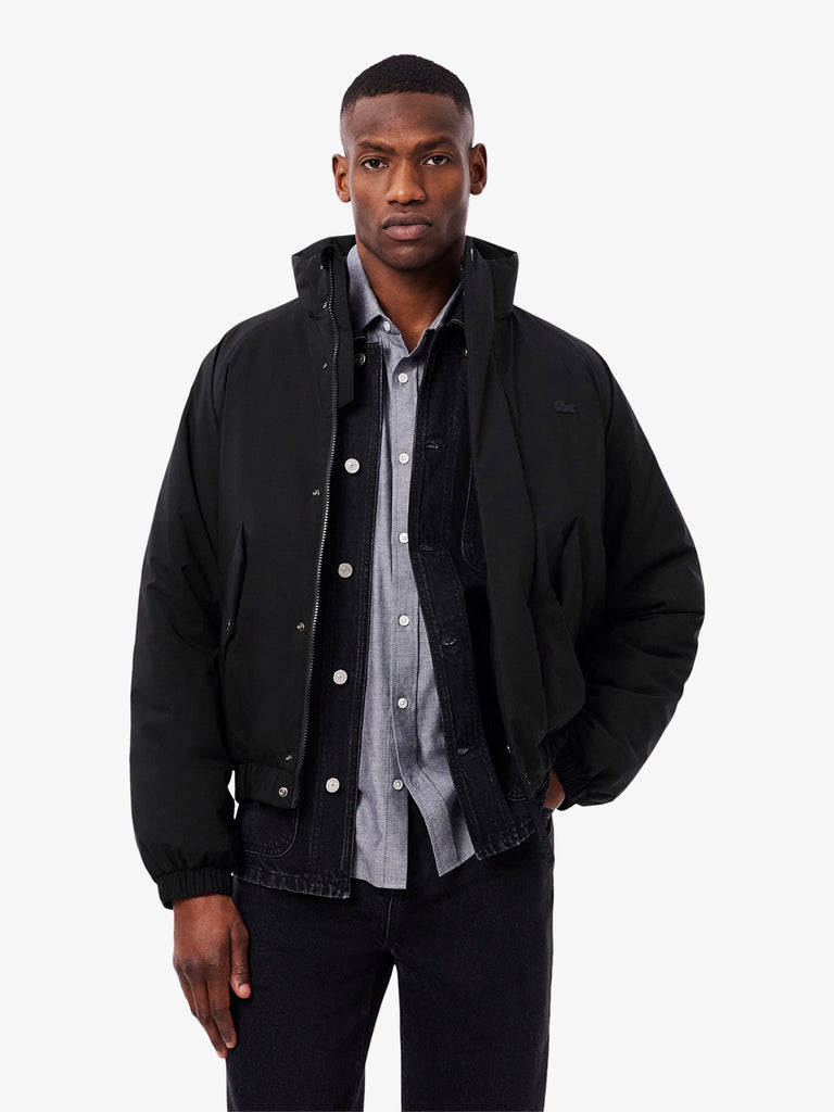 LACOSTE giubbotto imbottito impermeabile uomo nero