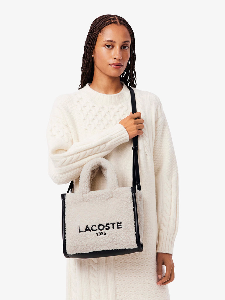 LACOSTE borsa a mano donna piccola heritage beige