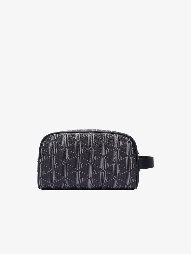 LACOSTE pochette uomo the blend toiletry pvc grigio