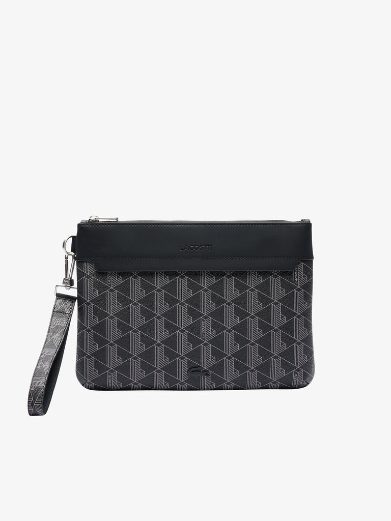 LACOSTE pochette uomo the blend pvc grigio