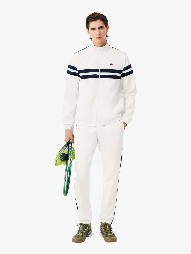 LACOSTE tuta sportiva da tennis stampata uomo bianco
