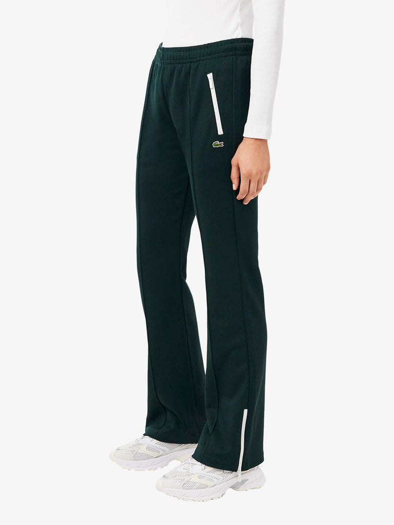 LACOSTE joggers felpati taglio svasato donna verde