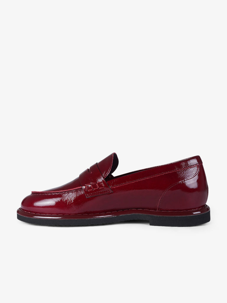 LORENZO MARI mocassini donna luna 01 vernice bordeaux