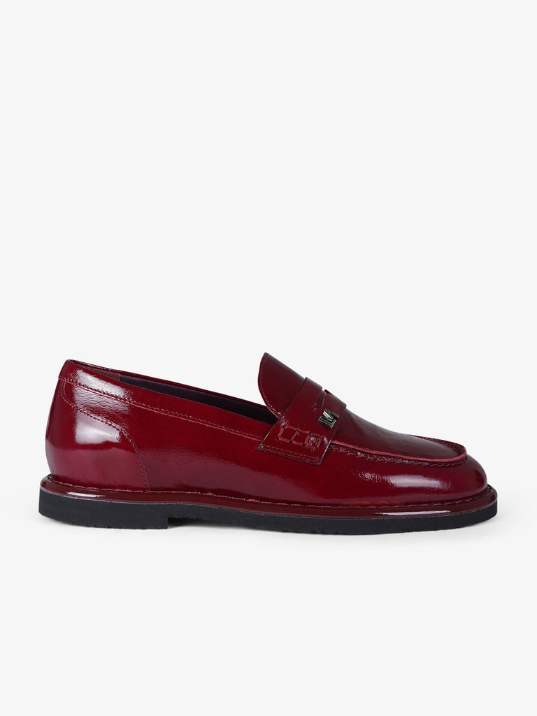 LORENZO MARI mocassini donna luna 01 vernice bordeaux