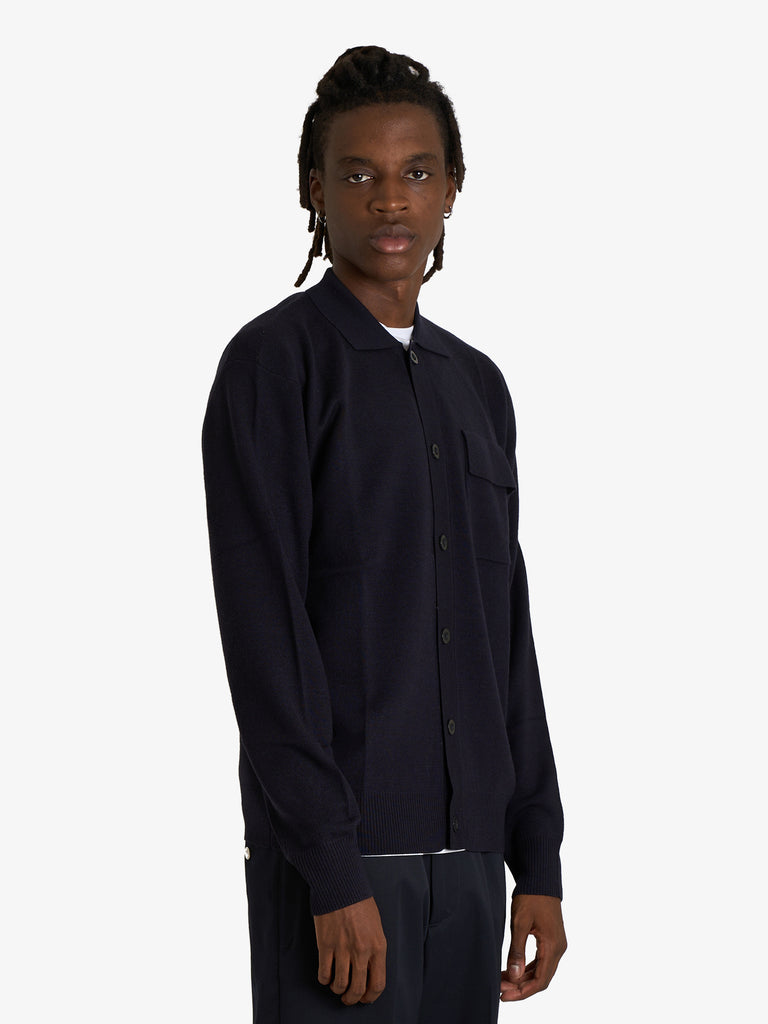 LOW BRAND cardigan L1MFW25266737 uomo blu lana