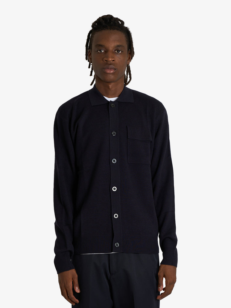 LOW BRAND cardigan L1MFW25266737 uomo blu lana
